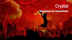  Presentation with shares - Amazing presentation having crescent moon against stocks backdrop and a crimson colored foreground