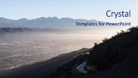  Presentation with mountain view california - Slides having crescenta and the san gabriel background and a sky blue colored foreground