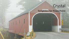  Presentation with crossing bridge - Colorful slide deck enhanced with cresson crossing covered bridge 1859 backdrop and a  colored foreground