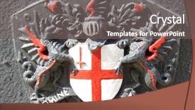  Presentation with city cds - PPT theme consisting of crest shield - city of london badge background and a  colored foreground