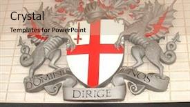  Presentation with shield - Presentation theme featuring crest shield - city of london coat background and a  colored foreground