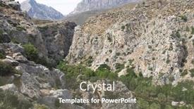  Presentation with coast - Beautiful slide deck featuring cretan-gorge-at-preveli backdrop and a gray colored foreground