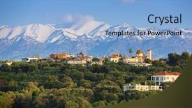  Presentation with mountains forests green forest - Presentation design having crete with the white mountain background and a light blue colored foreground