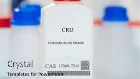  Presentation with plastic packaging - Slides consisting of cri3-chromium-iii-iodide-cas background and a sky blue colored foreground