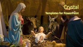  Presentation with notre dame - Cool new presentation theme with crib in basilica notre-dame backdrop and a tawny brown colored foreground