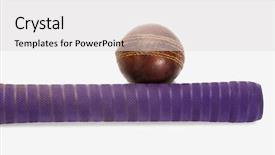  Presentation with cricket - Cool new presentation with cricket ball with a bat backdrop and a light gray colored foreground