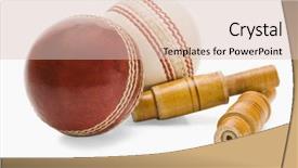  Presentation with cricket - Beautiful presentation theme featuring cricket balls and bail backdrop and a lemonade colored foreground
