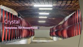  Presentation with barrels - PPT theme enhanced with cricova-moldova-june-25-2019 background and a tawny brown colored foreground