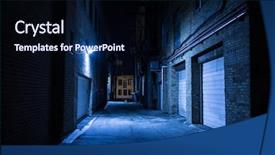  Presentation with ghetto gritty dark chicago city - Presentation theme with crime - dark and eerie urban city background and a wine colored foreground