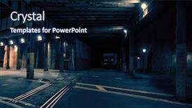  Presentation with urban train - Amazing slides having crime - dark urban downtown city train backdrop and a wine colored foreground