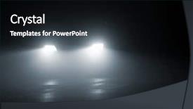  Presentation with car - Presentation enhanced with crime - headlights of a car approaching background and a black colored foreground