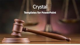  Presentation with law crime - Slides with crime - law wooden gavel barrister justice background and a tawny brown colored foreground
