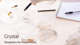  Presentation with crime analysis - Theme having crime analysis - young expert criminologist working background and a sky blue colored foreground