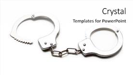  Presentation with law crime - PPT layouts consisting of crime law arrest police steel background and a white colored foreground