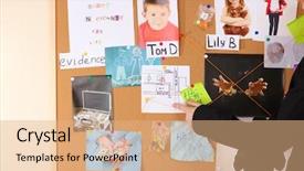  Presentation with detective - Cool new presentation with crime mapping - detective investigating abduction of children backdrop and a coral colored foreground