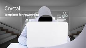  Presentation with crime - Colorful PPT theme enhanced with crime mapping - digital composite of anonymous criminal backdrop and a  colored foreground