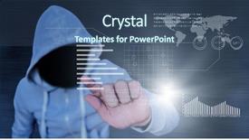  Presentation with crime - Cool new PPT layouts with crime mapping - robber touhing glass against black backdrop and a ocean colored foreground