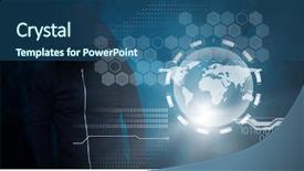  Presentation with crime - Slide set consisting of crime mapping - robber wearing black hoodie background and a ocean colored foreground