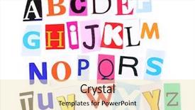  Presentation with alphabet - PPT layouts enhanced with crime news - colorful newspaper alphabet isolated background and a lemonade colored foreground