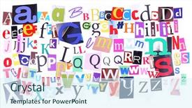  Presentation with bright colorful candy isolated - Theme featuring crime news - colorful newspaper alphabet isolated background and a cool aqua colored foreground