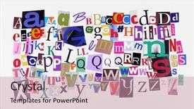  Presentation with bright colorful candy isolated - Theme enhanced with crime news - colorful newspaper alphabet isolated background and a coral colored foreground