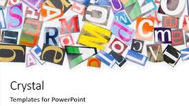  Presentation with newspapers - Beautiful PPT layouts featuring crime news - cut letters from newspapers backdrop and a white colored foreground