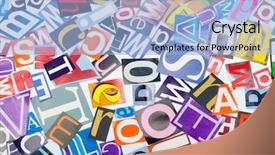  Presentation with newspapers - Amazing PPT theme having crime news - cut letters from newspapers backdrop and a light blue colored foreground