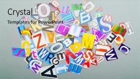  Presentation with newspaper - Beautiful presentation theme featuring crime news - newspaper clippings with various letters backdrop and a light gray colored foreground