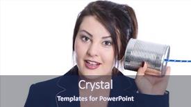  Presentation with isolated paw prints over white - Beautiful presentation theme featuring crime news - stunned and nosy young businesswoman backdrop and a navy blue colored foreground