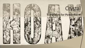  Presentation with hoax - Beautiful slide deck featuring crime news - word hoax made up backdrop and a soft green colored foreground