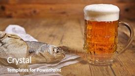  Presentation with crime - Amazing PPT layouts having crime newspaper - russian snack beer and dried backdrop and a coral colored foreground