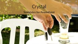  Presentation with drinking alcohol - Amazing slide deck having crime prevention - drinking and driving - car backdrop and a gold colored foreground