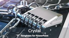  Presentation with computer security - Slide deck consisting of crime prevention - login computer security or safety background and a tawny brown colored foreground