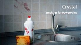  Presentation with dishwashing - Slide set enhanced with wall texture of rusty sheet metal background pattern concept steam punk background and a tawny brown colored foreground