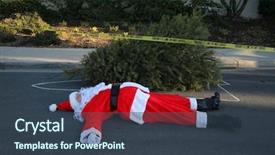  Presentation with lays - Slide deck consisting of crime scene santa claus lays background and a ocean colored foreground