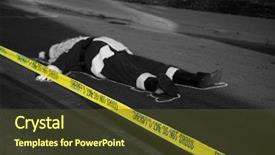  Presentation with lays - Colorful slide deck enhanced with crime scene santa claus lays backdrop and a tawny brown colored foreground