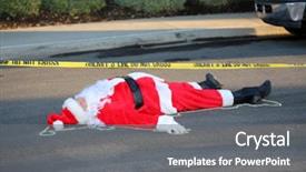  Presentation with sheriff - Theme having crime scene santa claus lays background and a gray colored foreground