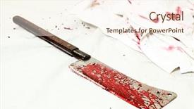  Presentation with crime scene - Cool new presentation theme with crime scene with an axe backdrop and a cream colored foreground