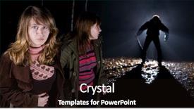  Presentation with dark night - PPT theme enhanced with crime thriller - dark night on a wood background and a wine colored foreground