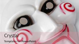  Presentation with horror - PPT layouts enhanced with crime thriller - maniac mask - horror background background and a coral colored foreground