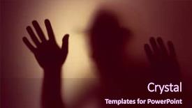  Presentation with crime - Amazing slide set having crime thriller - shadowy figure behind glass backdrop and a wine colored foreground