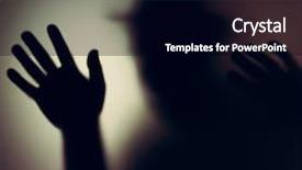  Presentation with crime - Presentation design consisting of crime thriller - shadowy figure behind glass background and a black colored foreground