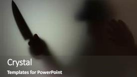  Presentation with knife crime - Amazing presentation theme having crime thriller - shadowy figure with a knife backdrop and a dark gray colored foreground