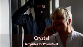  Presentation with crime victim - PPT layouts consisting of crime victims - criminal in assault with knife background and a wine colored foreground