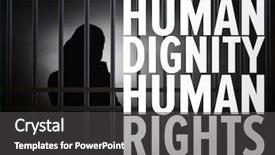  Presentation with women rights - PPT layouts having crime women - abstract image of silhouette standing background and a dark gray colored foreground