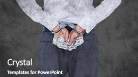  Presentation with money back - Slide deck consisting of crime women - digital composite of back background and a dark gray colored foreground