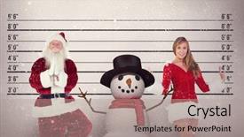  Presentation with father - Colorful slides enhanced with crime women - father christmas doing some yoga backdrop and a light gray colored foreground