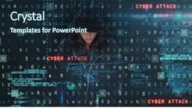  Presentation with black women - Cool new slides with crime women - female hacker in black hoodie backdrop and a navy blue colored foreground