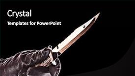  Presentation with black chalkboard vintage blackboard isolated - Cool new presentation theme with crime women - knife in black glove isolated backdrop and a  colored foreground