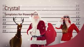  Presentation with crime against women - PPT layouts with crime women - santa carries his red bag background and a lemonade colored foreground